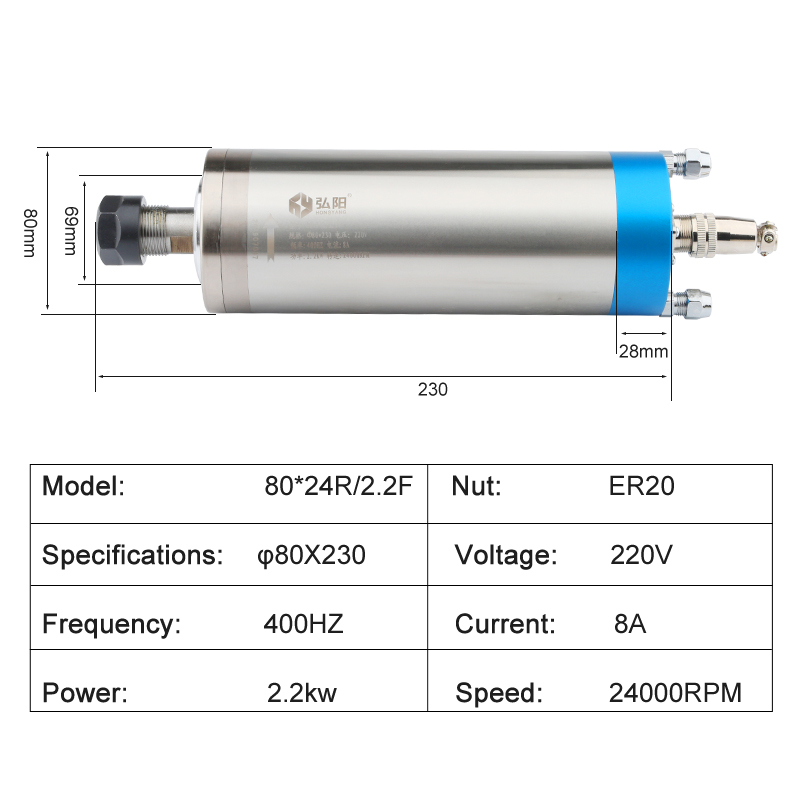 CNC Router Kit 2.2kw ER20 Wate - 2.2Kw Water Cooled Spindle Kit Vfd 评论和价格