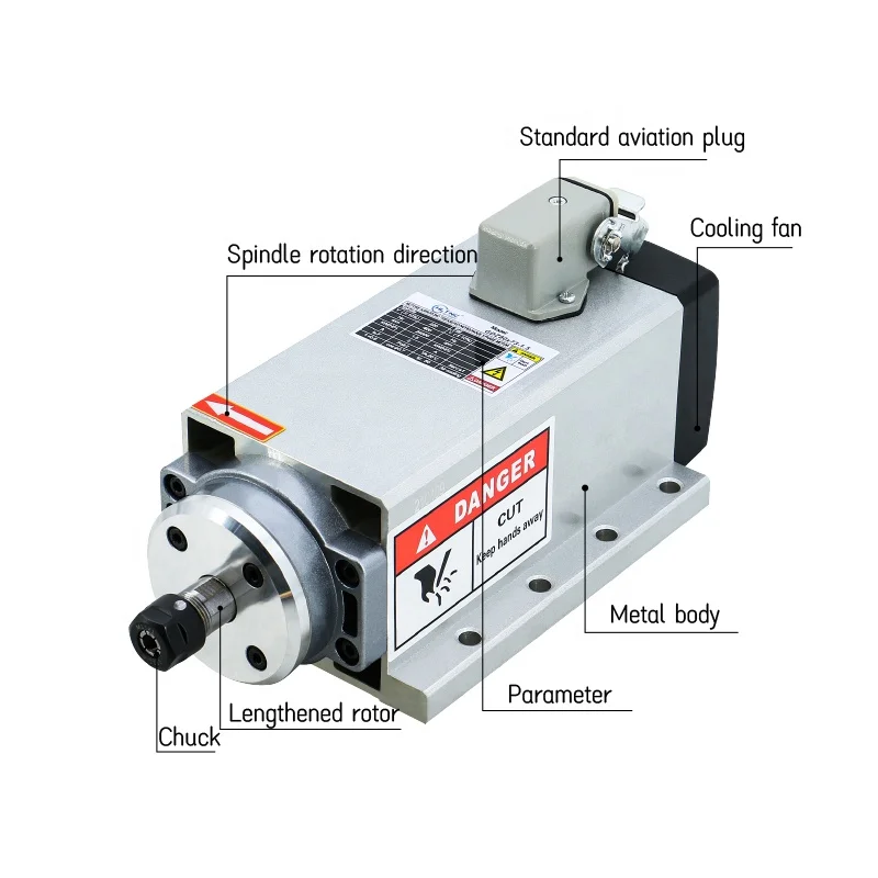 HLTNC Milling Machine Spindle  - Er20 Collet Chuck Spindle Motor 220V 评论和价格