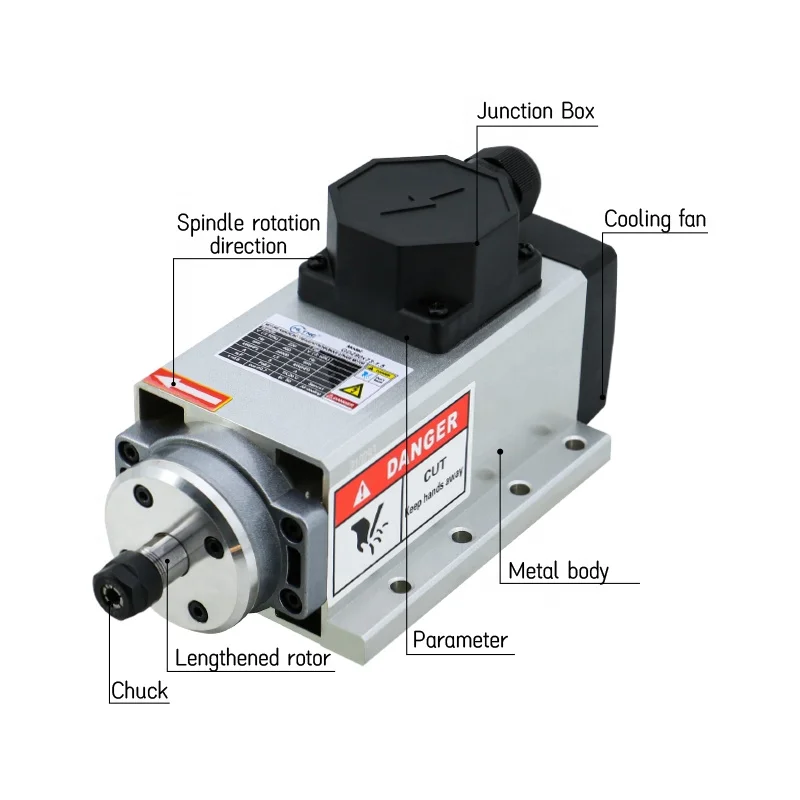 HLTNC Milling Machine Spindle  - Er20 Collet Chuck Spindle Motor 220V 评论和价格